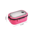 Double Layered Design With Fork And Spoon Fruit Bento Box For Easy Carrying, Microwave Safe, And Convenient Heating Lunch Box