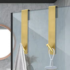 Stainless Steel Over Glass Door Shower Door Back Shower Towel Rack S-Shape Bathroom Bathrobe Hanger Holder Hooks