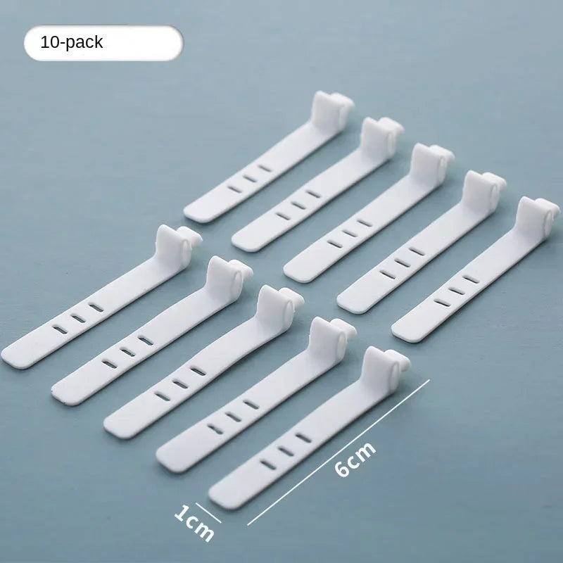 The Transparent Plastic Data Cable Storage Box Household Cable MobilePhone Charger Charging Cable Finishing Box Divided Grid Box