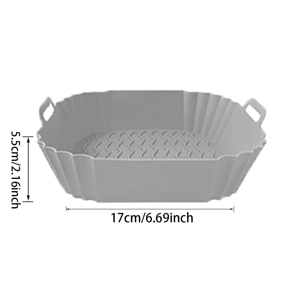 Silicone Air Fryer Liners Pot,Airfryer Basket Cooking Gadgets ,Reusable Baking Tray Non-stick Pizza Pan Oven Kitchen Accessories