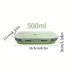 1/4pcs Collapsible Silicone Food Storage Container Stackable Space Saving Lunch Box Microwaveable Foldable Kitchen Accessories