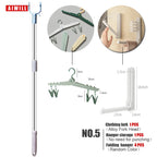 AIWILL Closet Hook Pole Clothes Picking Rod Take Clothes Drying Dressing Reacher Stick Clothesline Reaching Clothing Reach Pole