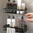 2PCS Bathroom Shelf Kitchen Storage Organizer ABS Shampoo Rack Shower Shelf Bathroom Accessories No Drill Shelf