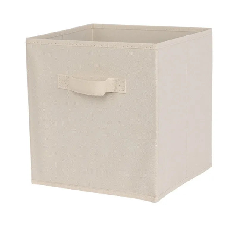 Cube Non Woven Fabric Storage Bin Collapsible Storage Box Home Supplies, Kid Toy Storage Organizer Cabinet Drawer Organization