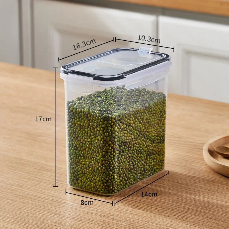Food Storage Containers with Lids Stackable Treat Box Containers for Kitchen Pantry Organization Containers for Rice Dispenser