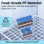 1 Pcs 3ML/10mL 10-Slot Vial Storage Case Stackable Plastic Microtube Storage Box Clear Freezer Tube Box Refrigerator Organizer