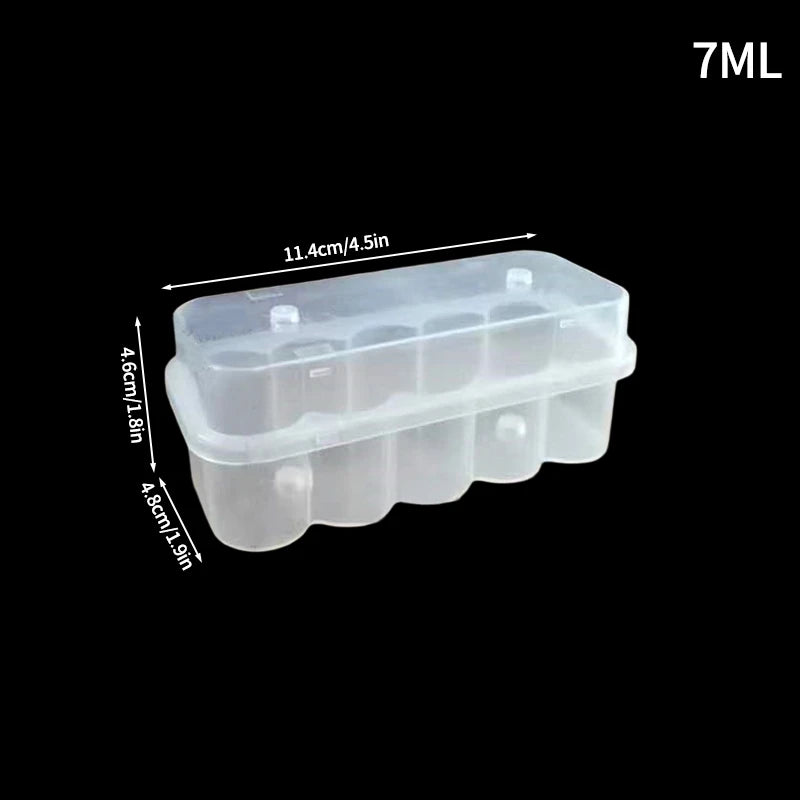 3/5/7/10mL Vial Storage Case Plastic Clear Freezer Tube Box Stackable Microtube Storage Box  Refrigerator Organizer