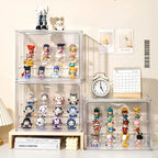 1/3 Pcs Clear StorageBox Stackable Display Case Acrylic Dustproof Organizer for Handbag Figure Toy Makeup Storage Organizer Box