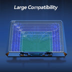 COOLCOLD Laptop Cooling Pad with 12 Quiet Fans,12-17.3 Inch Gaming Laptop Cooler Stand with Two USB Ports & Phone Holder