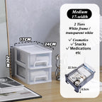 2-6Layers Medium Desktop Storage Box with Drawer Heightened Table Organizer Plastic Office storage cabinet  for home Stationery