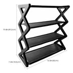 Hot 4-Tier X-Type Shoe Storage Rack, Dorm Rooms Multifunctional X-shaped Dust-proof Storage Rack for Entryways Hallways Bedrooms