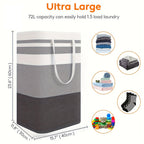 75L Large Laundry bags Baskets with Handles Durable Dirty Clothes Hamper Storage Basket for Home Dorm Hotels Laundry 40*30*60cm
