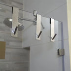 Stainless Steel Over Glass Door Shower Door Back Shower Towel Rack S-Shape Bathroom Bathrobe Hanger Holder Hooks