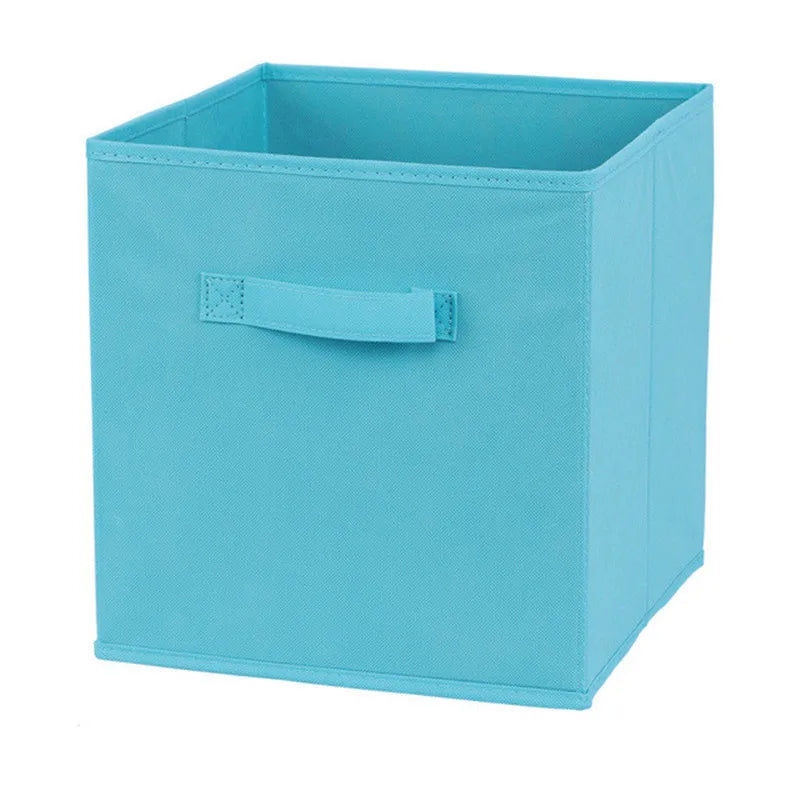 Cube Non Woven Fabric Storage Bin Collapsible Storage Box Home Supplies, Kid Toy Storage Organizer Cabinet Drawer Organization