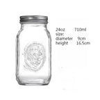 1PC Mason Jars with Lids, Wide Mouth Glass Jars for Canning, Centerpieces, Pickling, Storage, Food Meal Prep, Salad, Jam