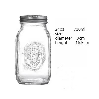 1PC Mason Jars with Lids, Wide Mouth Glass Jars for Canning, Centerpieces, Pickling, Storage, Food Meal Prep, Salad, Jam