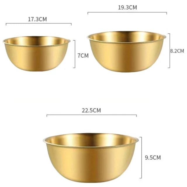 1-3 Stainless Steel Bowl Set with Scale for Cooking Baking Food Storage Large Capacity Mixing Bowls for Home Kitchen Essentials