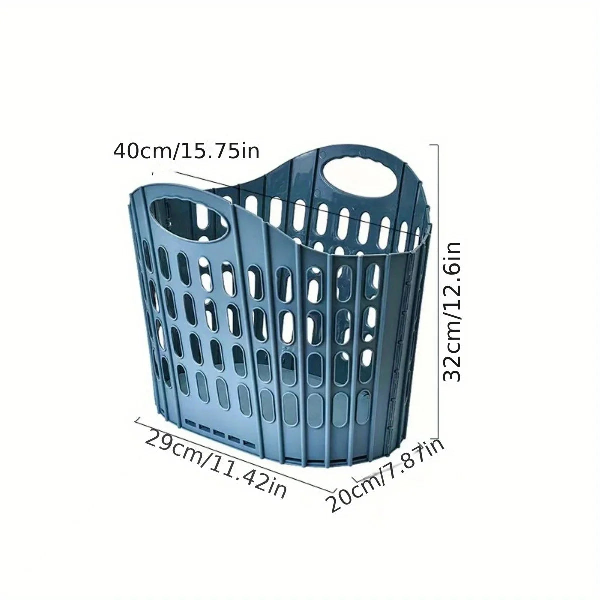 1pc Foldable Laundry Hamper, High Capacity & Portable, Durable Fabric, Space Saver, Collapsible Basket, Bathroom Organizer