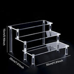 1-5 Tier Acrylic Display Stand Perfume Doll Clay Figurine Blind Box Storage Rack Transparent Ladder Makeup Organization W-2