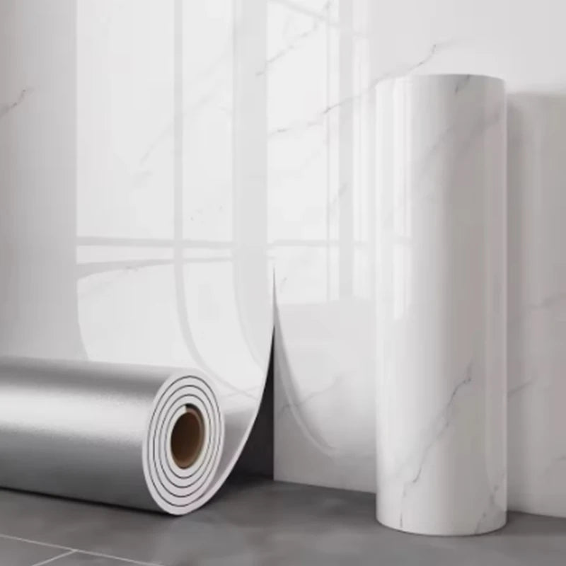 1 roll marble thick foam imitation ceramic tile self-adhesive wallpaper bedroom wallpaper bathroom waterproof wall sticker
