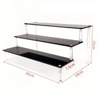 1-5 Tier Acrylic Display Stand,Clear Display Riser Rack for Cupcake,Perfume Doll Décor and Organizer Amiibo Funko POP Figures