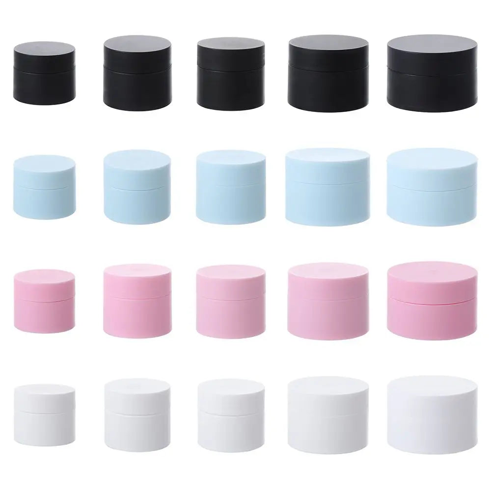 Empty Cream Jar Cosmetic Jar Makeup Container Refillable Bottle Plastic Box Travel Cream Empty Bottle Tool 5g/15g/20g/30g/50g