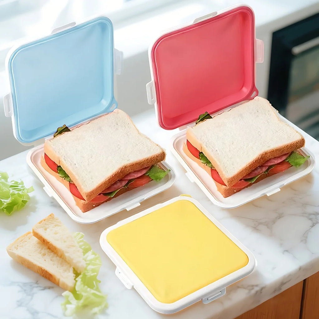 Silicone Sandwich Container – Reusable Lunch Storage Box