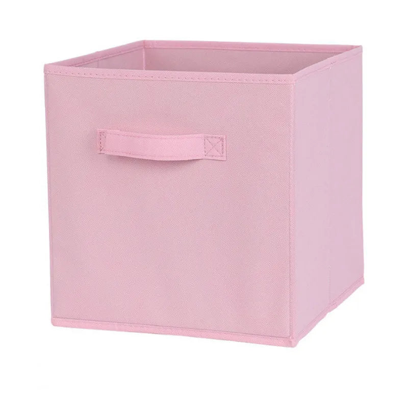 Cube Non Woven Fabric Storage Bin Collapsible Storage Box Home Supplies, Kid Toy Storage Organizer Cabinet Drawer Organization