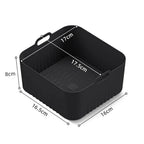 2pc/1pc Air Fryer Silicone Tray Rectangle Oven Baking Basket Reusable Liner Insert Dish Fried Chicken for Airfryers Accessories