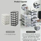 2-6Layers Medium Desktop Storage Box with Drawer Heightened Table Organizer Plastic Office storage cabinet  for home Stationery