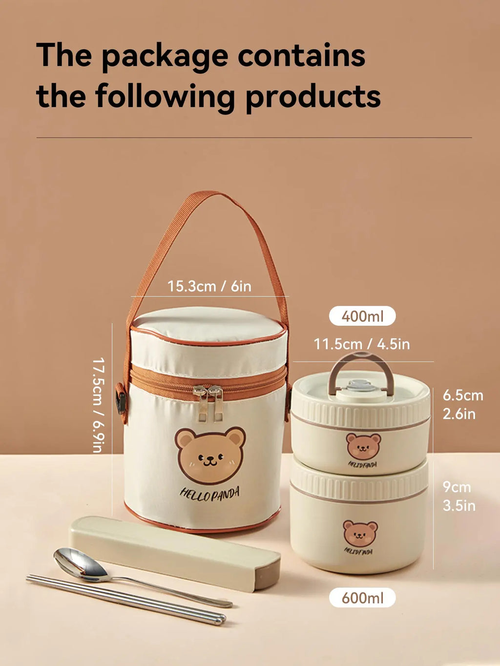WORTHBUY Portable Insulated Lunch Box 304 Stainless Steel Fruit Salad Food Container Leak-proof Bento Box Microwave Heatable
