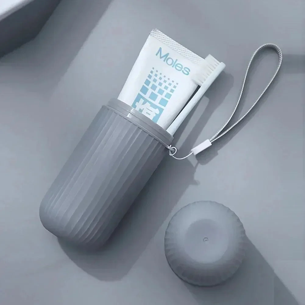 kkjoy 1pc Portable Toothbrush CupToothpaste Holder Travel Toiletries Storage Case | New Creative Storage Box for Home & Travel