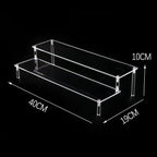 1-5 Tier Acrylic Display Stand,Clear Display Riser Rack for Cupcake,Perfume Doll Décor and Organizer Amiibo Funko POP Figures