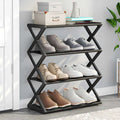 Hot 4-Tier X-Type Shoe Storage Rack, Dorm Rooms Multifunctional X-shaped Dust-proof Storage Rack for Entryways Hallways Bedrooms