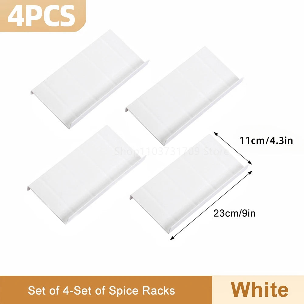 4 Layers Kitchen Spice Drawer Organizer Adjustable Spice Rack for Spice Jars Seasoning Bottles Cabinet Pantry Kitchen Organizer