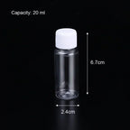 1/10Pcs Refillable Bottles 10ml 20ml 30ml 50ml 80ml 100ml Plastic PET Clear Empty Seal Bottles Sample Containers with Screw Cap