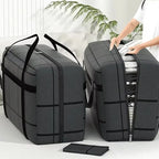 1Pc New Large Capacity and Super Load-bearing Black Composite Material Storage Bag, Dustproof and Moisture-proof with Zipper