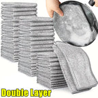 Wholesale Metal Steel Wire Rags Cloth Home Kitchen Pot Pan Dishwashing Double-sided Dishcloth Cleaning Cloths Towel Scrubber Rag