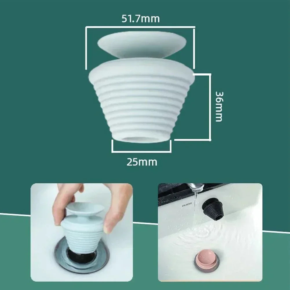 Universal Silicone Drain Stopper Tub Stopper for Bathroom Bathtub Kitchen Sink - Anti-clog Leak-proof Sink Stopper Universal Fit