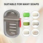 Portable Sealed Drainable Soap Box with Lid Creative Travel Soap Case for Business Trip Bathroom Use