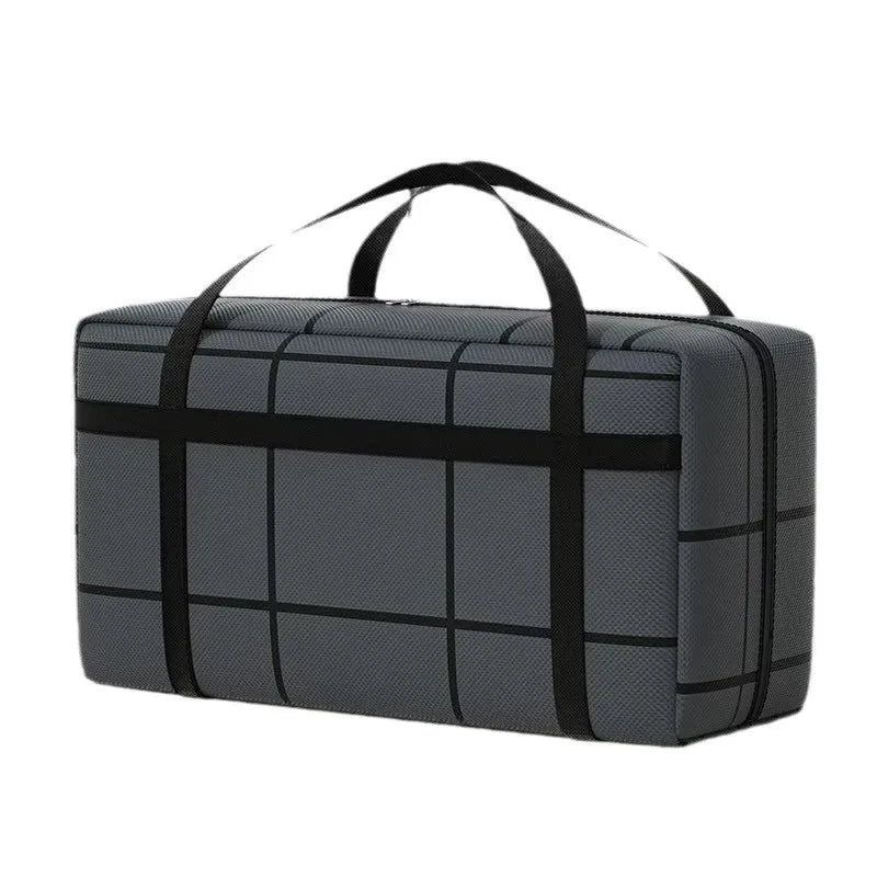 1Pc New Large Capacity and Super Load-bearing Black Composite Material Storage Bag, Dustproof and Moisture-proof with Zipper