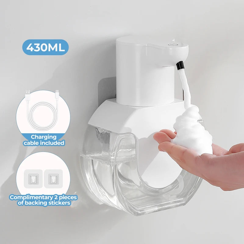 Automatic sensor soap dispenser, foam hand washing device, portable soap bottle, soap distribution device, in bathroom