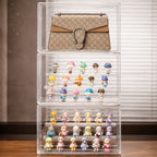 1/3 Pcs Clear StorageBox Stackable Display Case Acrylic Dustproof Organizer for Handbag Figure Toy Makeup Storage Organizer Box