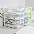 4-layer Transparent Plastic Storage Box Cover Partitioned Drawer Storage Box Building Block Storage Box Portable Storage Box
