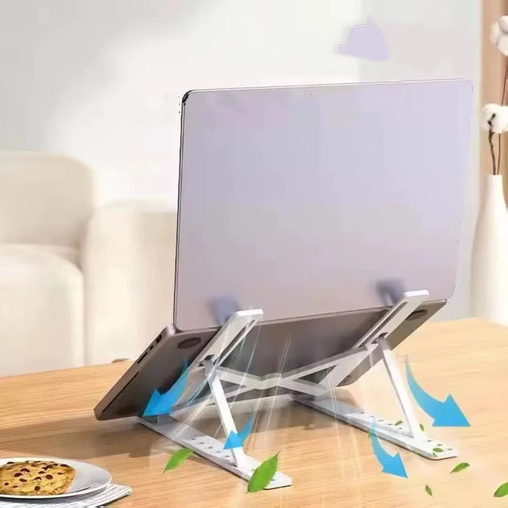 Foldable Laptop Stand ABSAdjustable Portable Notebook Bracket Support Base ABS Holder For Macbook Air Pro Accessories Convenient
