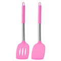 2pcs Stir Fry Spatula Steak Spatula Cooking Utensils Stainless Steel Handle Silicone Kitchenware Set Kitchen Cooking Tool Set