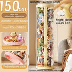 Transparent Doll Storage Box Plush Toy Organization Toy Storage Tube DIY Zipper Bins Kid Christmas Gift Children's Toy Organizer