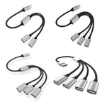 USB Type C Hub Extensions 4 Port USB Cable Splitter OTG High Speed Transfer Adapter Portable Converter For PC Laptop Macbook Pro