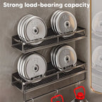 Aluminum Shower Organiser Bathroom Shelf Without Drilling Gray Wall Toilet Storage Shelf Shampoo Holder Bathroom Accessories
