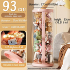 Transparent Doll Storage Box Plush Toy Organization Toy Storage Tube DIY Zipper Bins Kid Christmas Gift Children's Toy Organizer